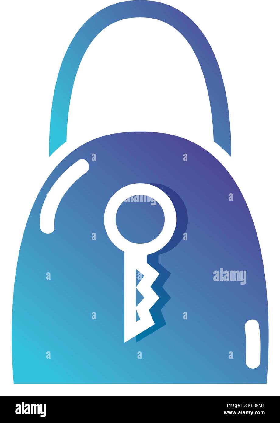 silhouette padlock security and protect icon Stock Vector Image & Art ...