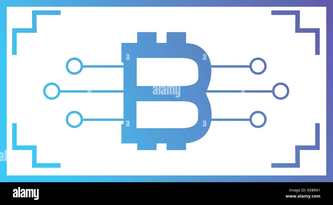line bitcoin bill with digital circuits Stock Vector Image & Art - Alamy