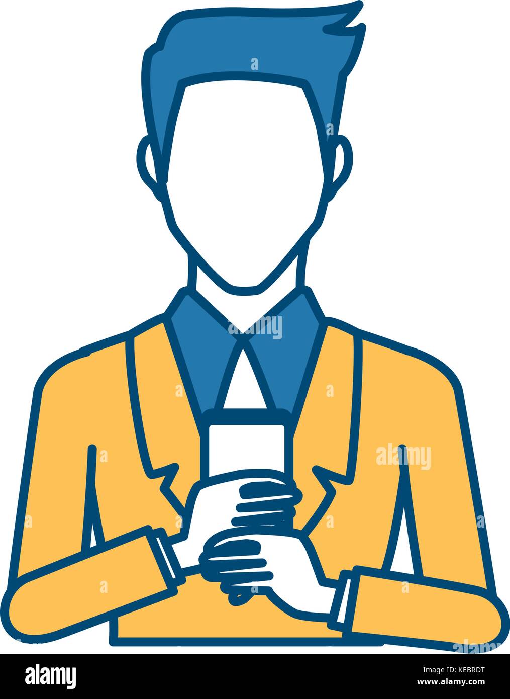 Businessman with smartphone Stock Vector Image & Art - Alamy