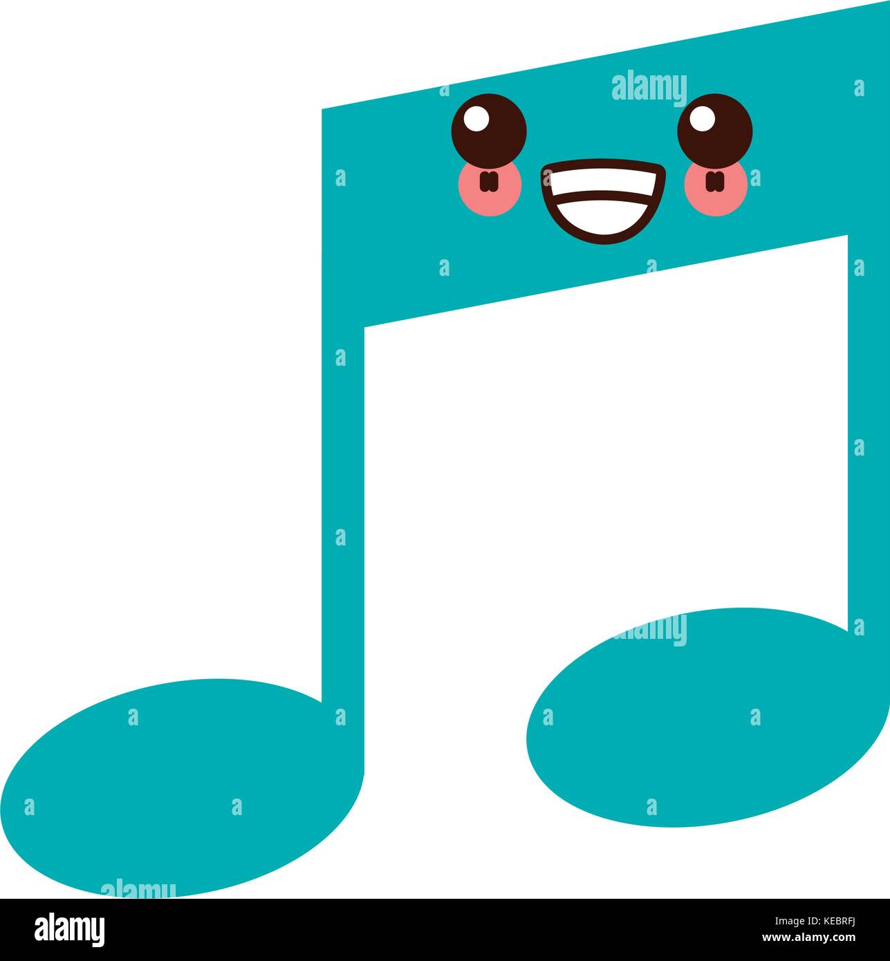 Music note symbol kawaii cute cartoon Stock Vector Image & Art - Alamy