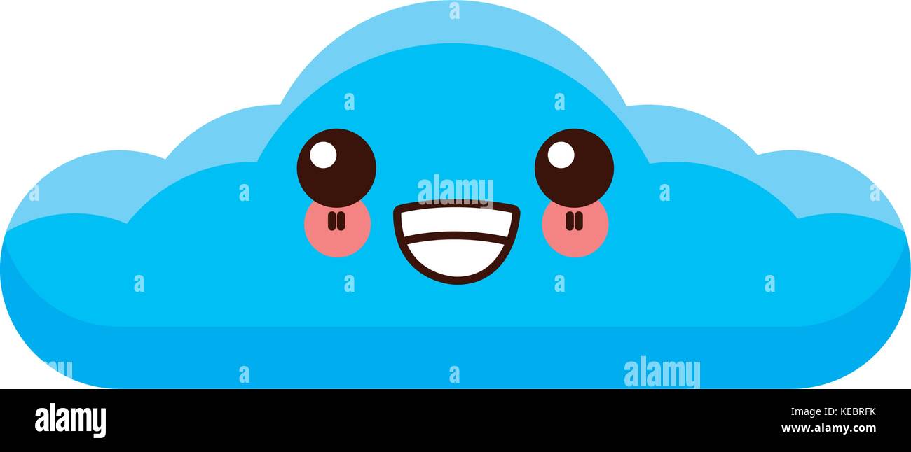 Cloud weather symbol kawaii cute cartoon Stock Vector Image & Art - Alamy