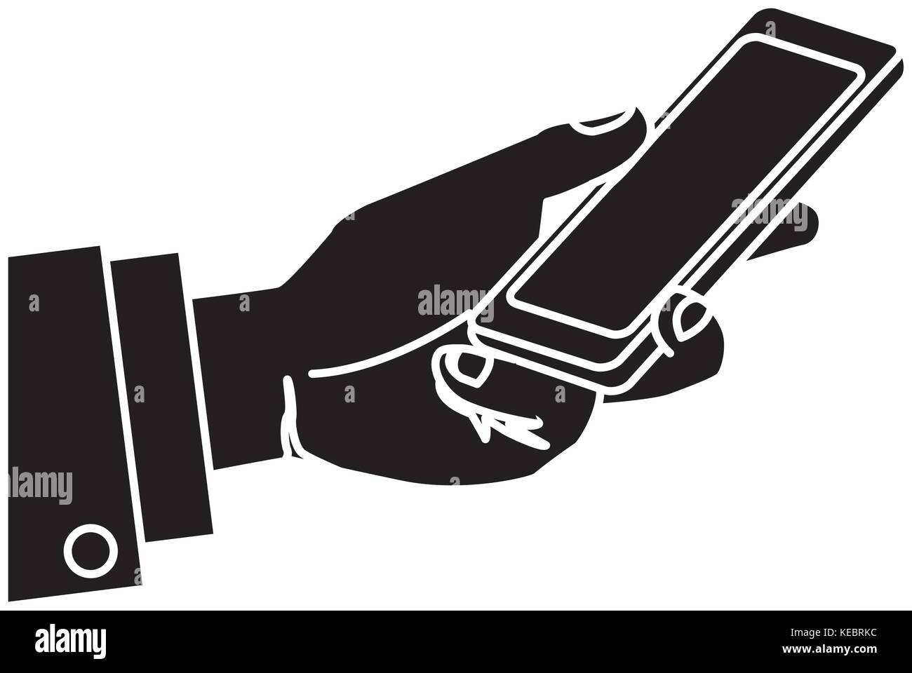 Hand holding smartphone Stock Vector Image & Art - Alamy