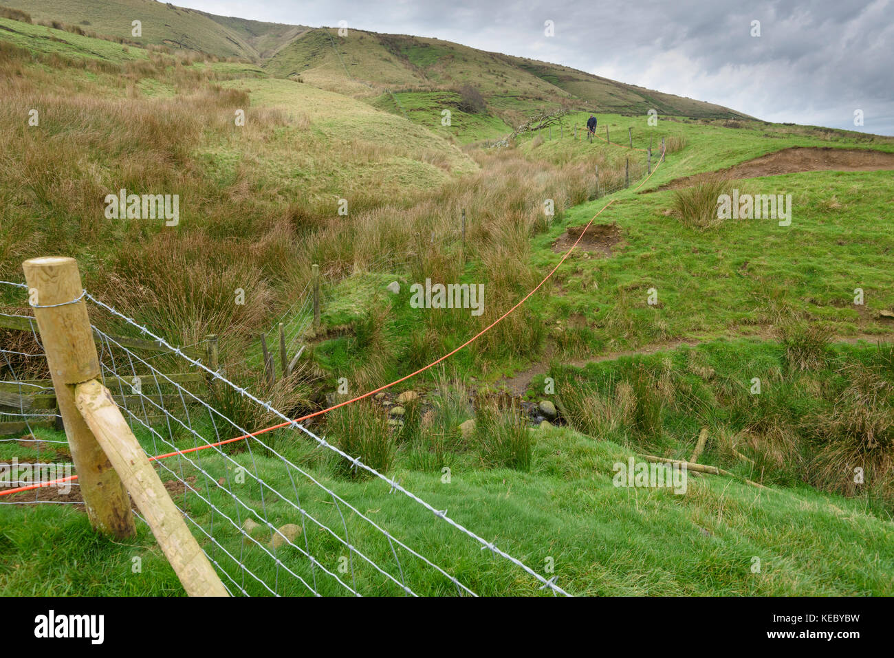 Chipping, UK. 19th Oct, 2017. Work taking place to install the World’s fastest rural broadband in the farmland around Chipping, Preston, Lancashire. Offering a full 1,000Mbps, B4RN, Broadband for the Rural North, is a professionally designed fibre optic broadband network, registered as a non-profit community benefit society, and run with the support of landowners and volunteers. Credit: John Eveson/Alamy Live News Stock Photo