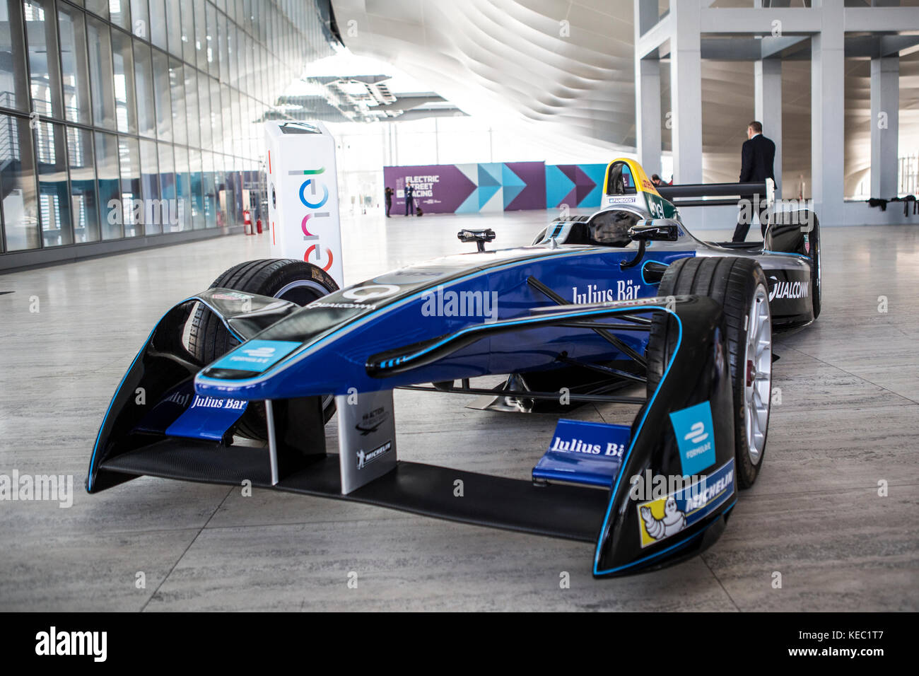 Rome, Italy. 19th Oct, 2017. Meeting Center - La Nuvola  in Roma  - FIA Formula E - Press Conference for 2018 Race in Rome for World Championship. Rome will be for the first time involved in City Races. Credit: Riccardo Piccioli/Alamy Live News Stock Photo