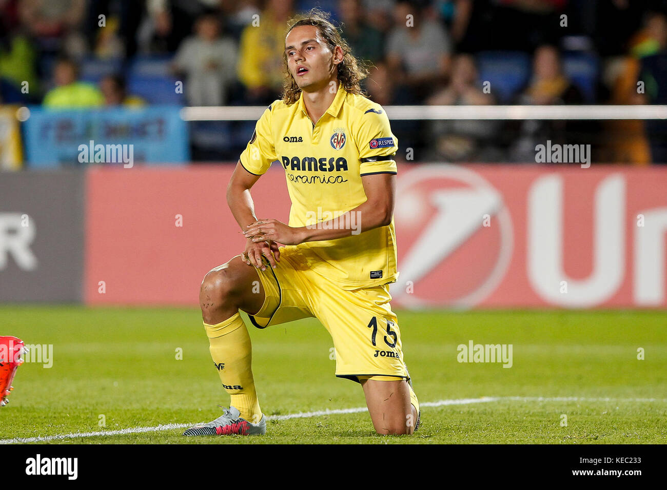 Villarreal Spain 19th Oct 2017 15 Enes Unal Of Villarreal Cf During The Uefa Europa League Group A Football Match Between Villarreal Cf Vs Slavia Praha At La Ceramica Stadium In Villarreal