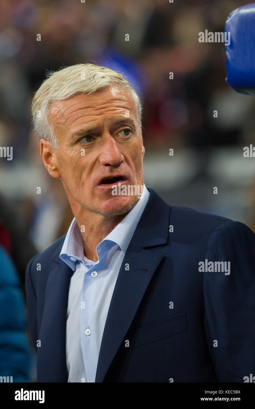 October 10, 2017 SaintDenis, France French's coach Didier Deschamps before the World Cup
