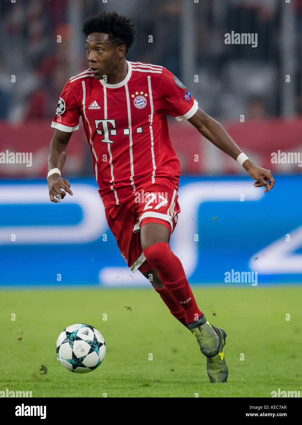 Munich's David Alaba in action during the UEFA Champions League soccer