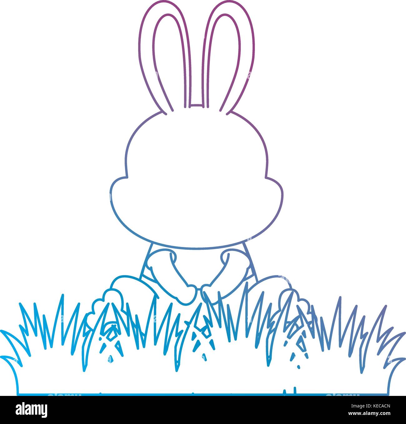cute rabbit in landscape character icon Stock Vector Image & Art - Alamy