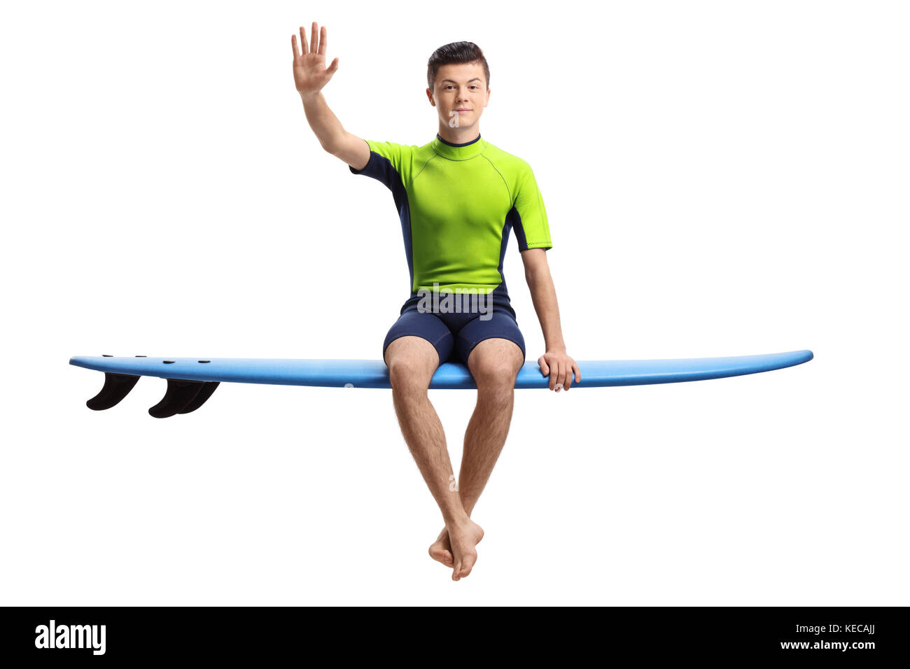Handsome surfer posing surfboard hires stock photography and images