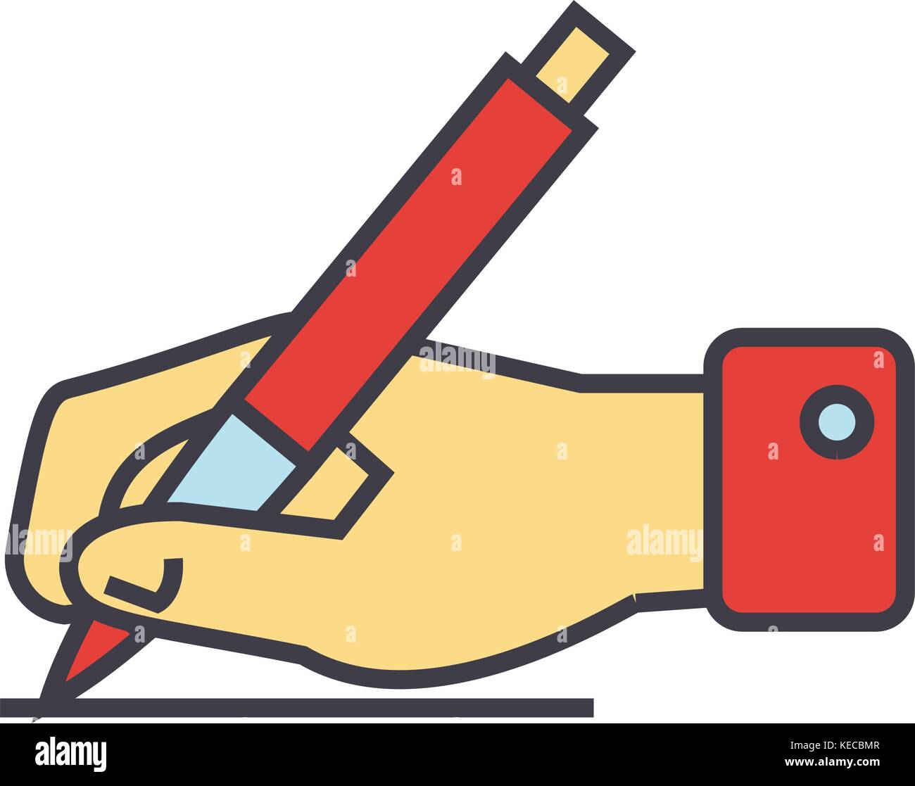 Writing sign, hand with pen concept Stock Vector Image & Art - Alamy