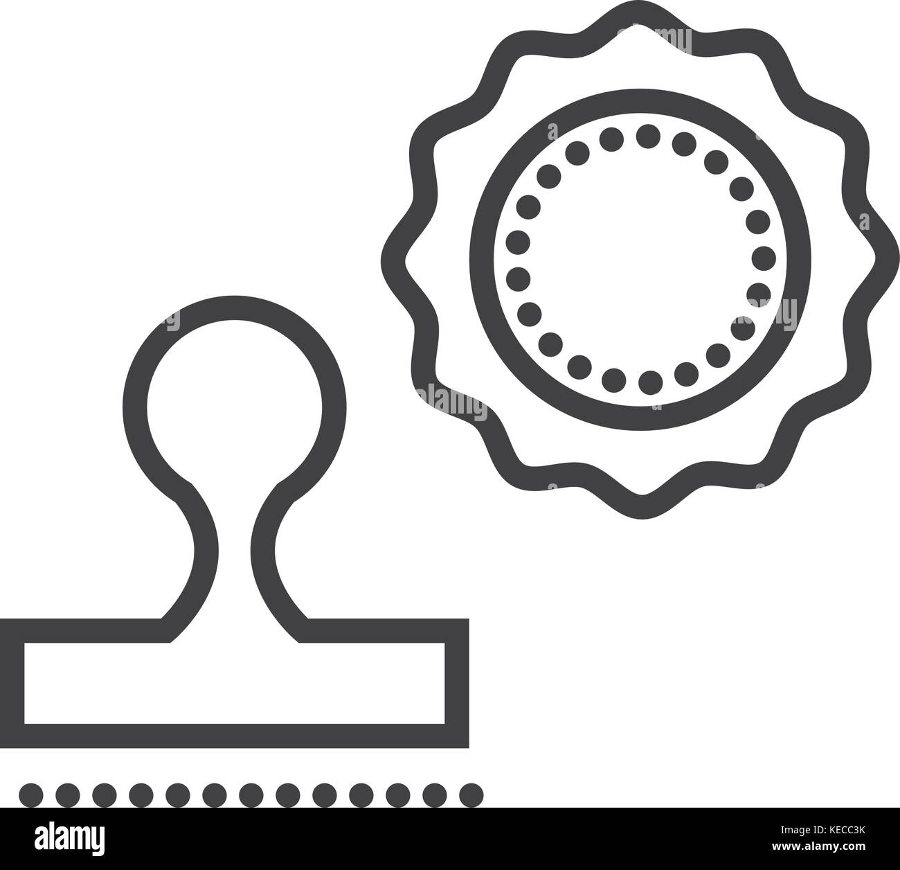 stamps vector line icon, sign, illustration on background, editable ...