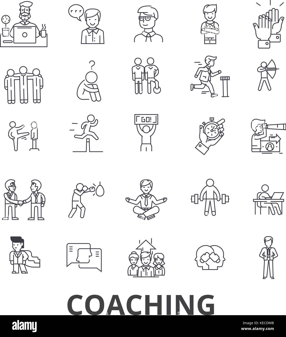 Coaching, sport coach, mentor, coach bus, life coach, training Stock Vector  Image & Art - Alamy