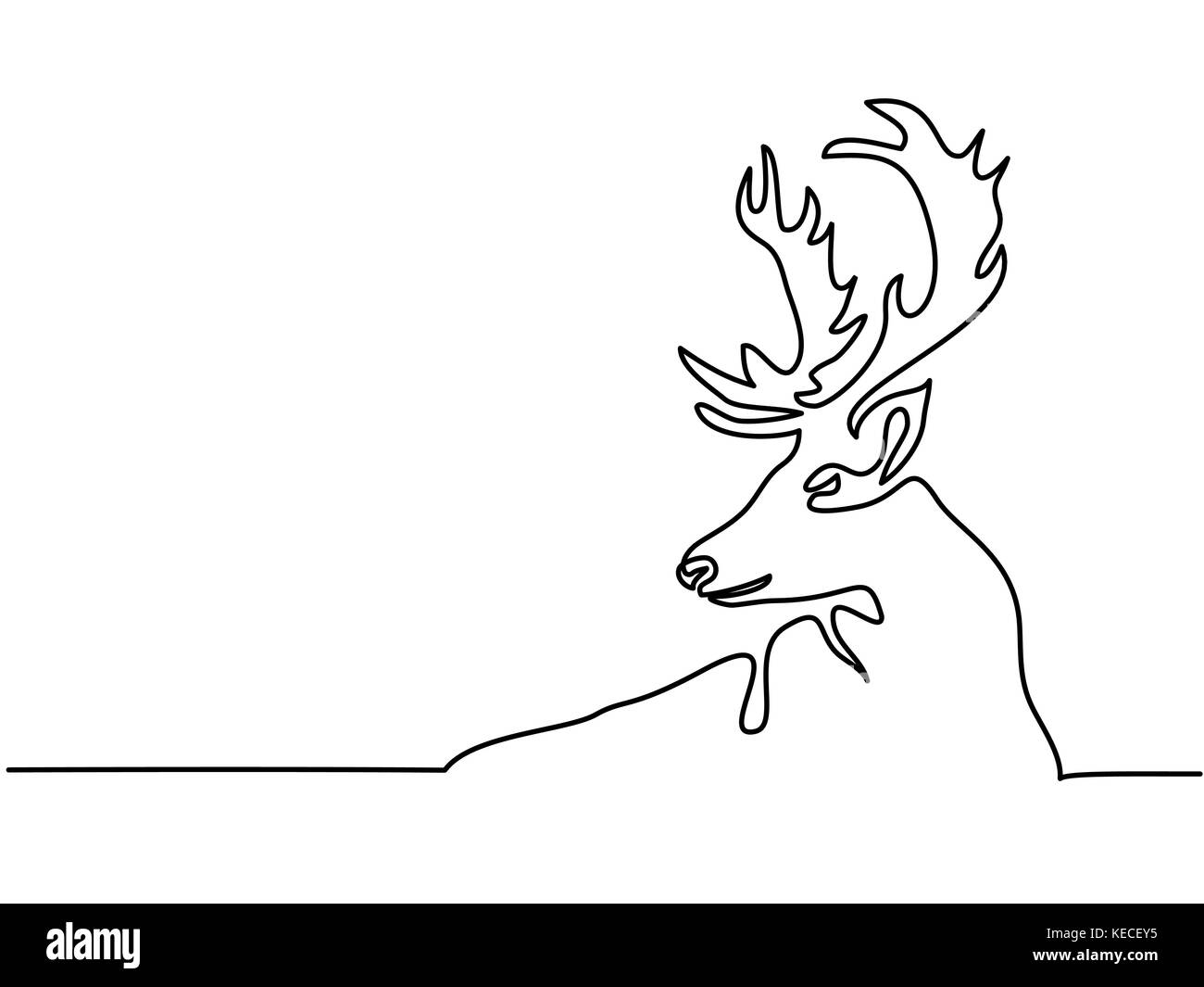 Reindeer drawing Cut Out Stock Images & Pictures - Alamy