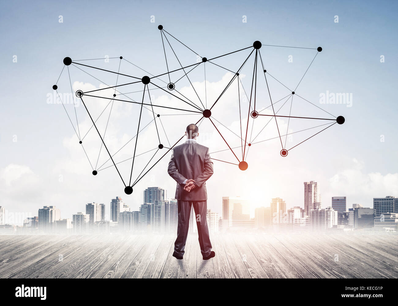 International business networking and social connection against Stock ...
