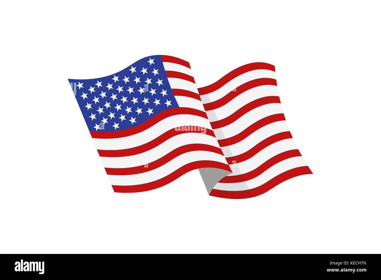 illustration of the national flag of the United States of America on ...
