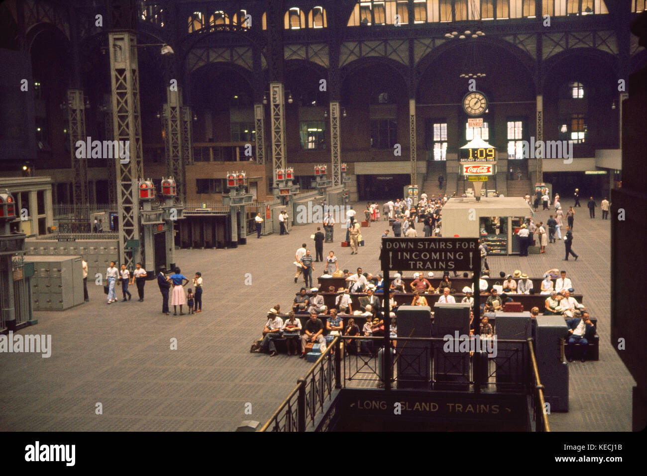 Pennsylvania Station, Main Concourse, New York City, New York, USA, July 1961 Stock Photo