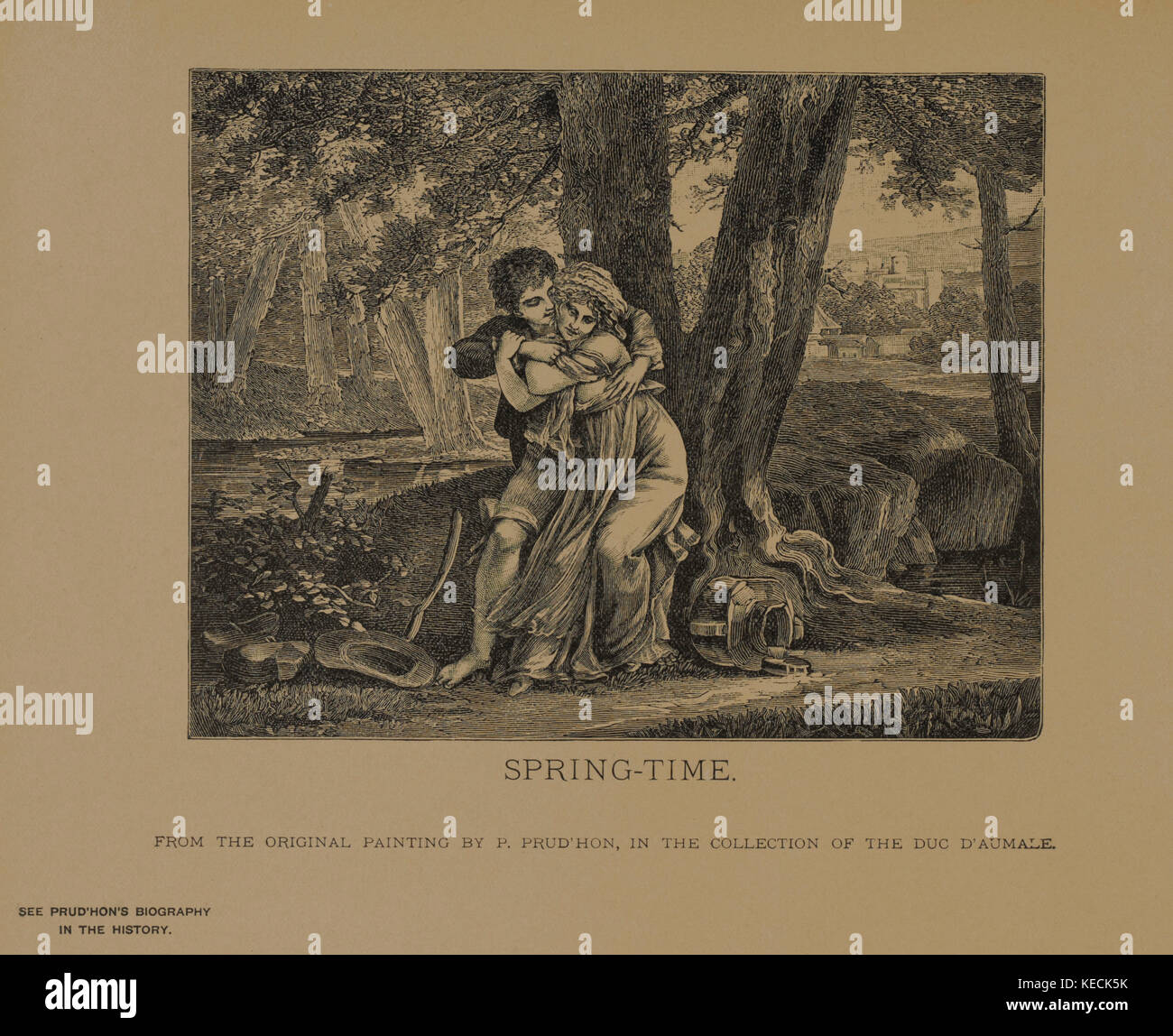 Spring-Time, Woodcut Engraving from the Original Painting by Pierre ...