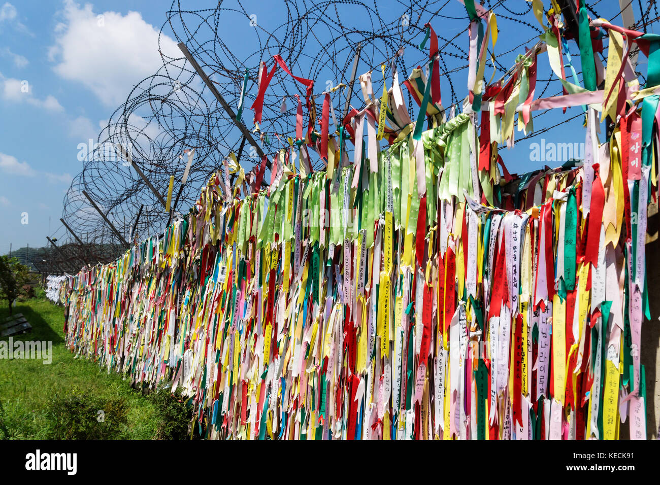 Dmz fence ribbons hi-res stock photography and images - Alamy
