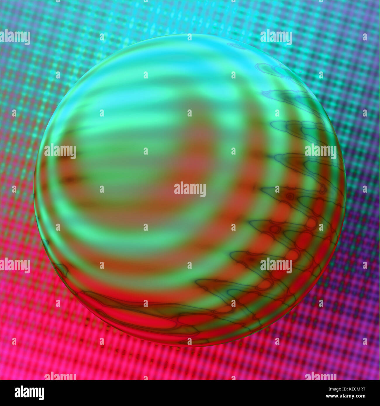 A brightly colored sphere against a patterned background Stock Photo ...