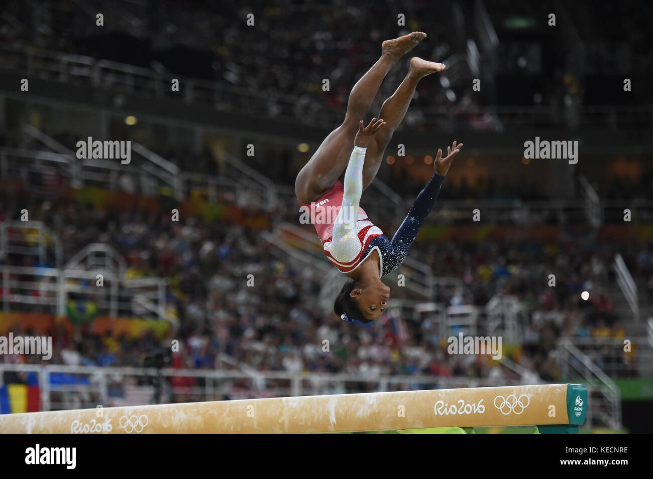 Rio de Janeiro-Brazil July 31, 2016 Team USA Olympic Gymnastic (Simone Biles ) in Olympic Games 2016 Stock Photo