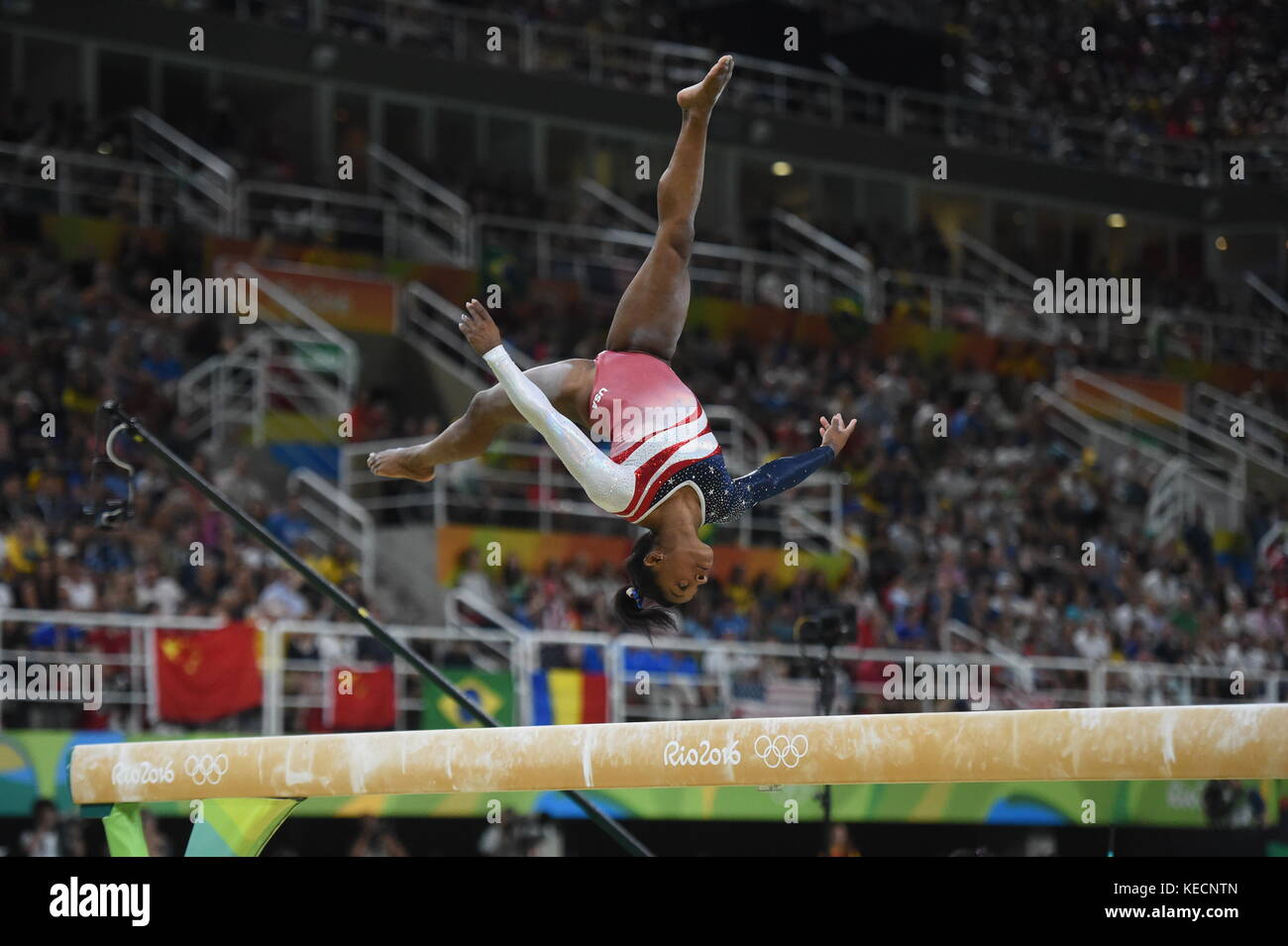 Rio de Janeiro-Brazil July 31, 2016 Team USA Olympic Gymnastic (Simone Biles ) in Olympic Games 2016 Stock Photo