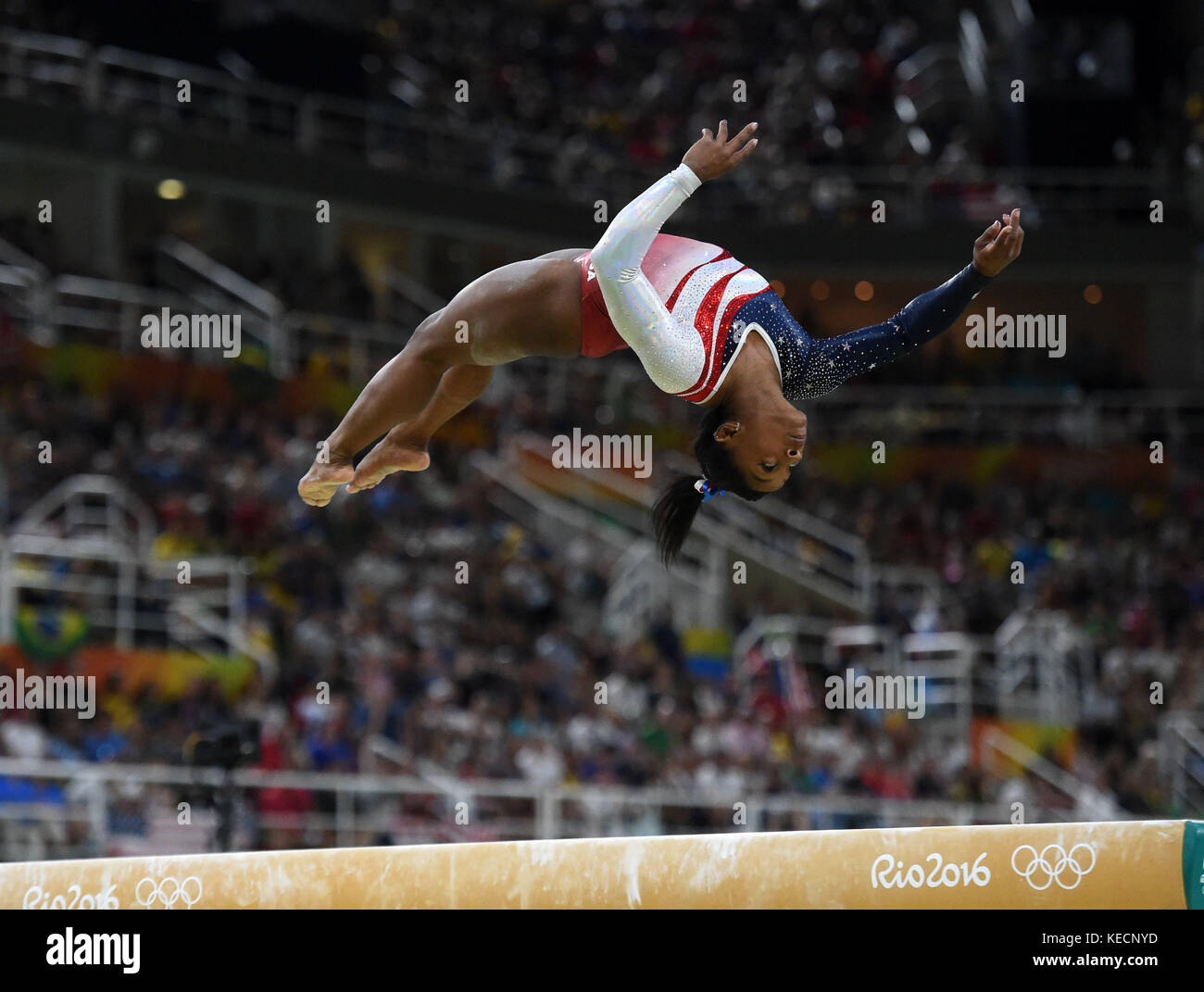 Rio de Janeiro-Brazil July 31, 2016 Team USA Olympic Gymnastic (Simone Biles ) in Olympic Games 2016 Stock Photo