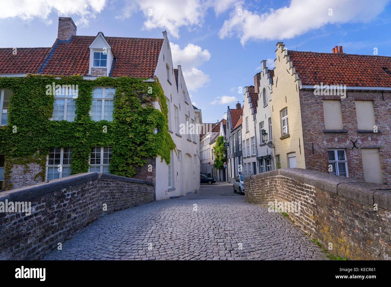 Bruges in Belgium is a romantic medieval town Stock Photo