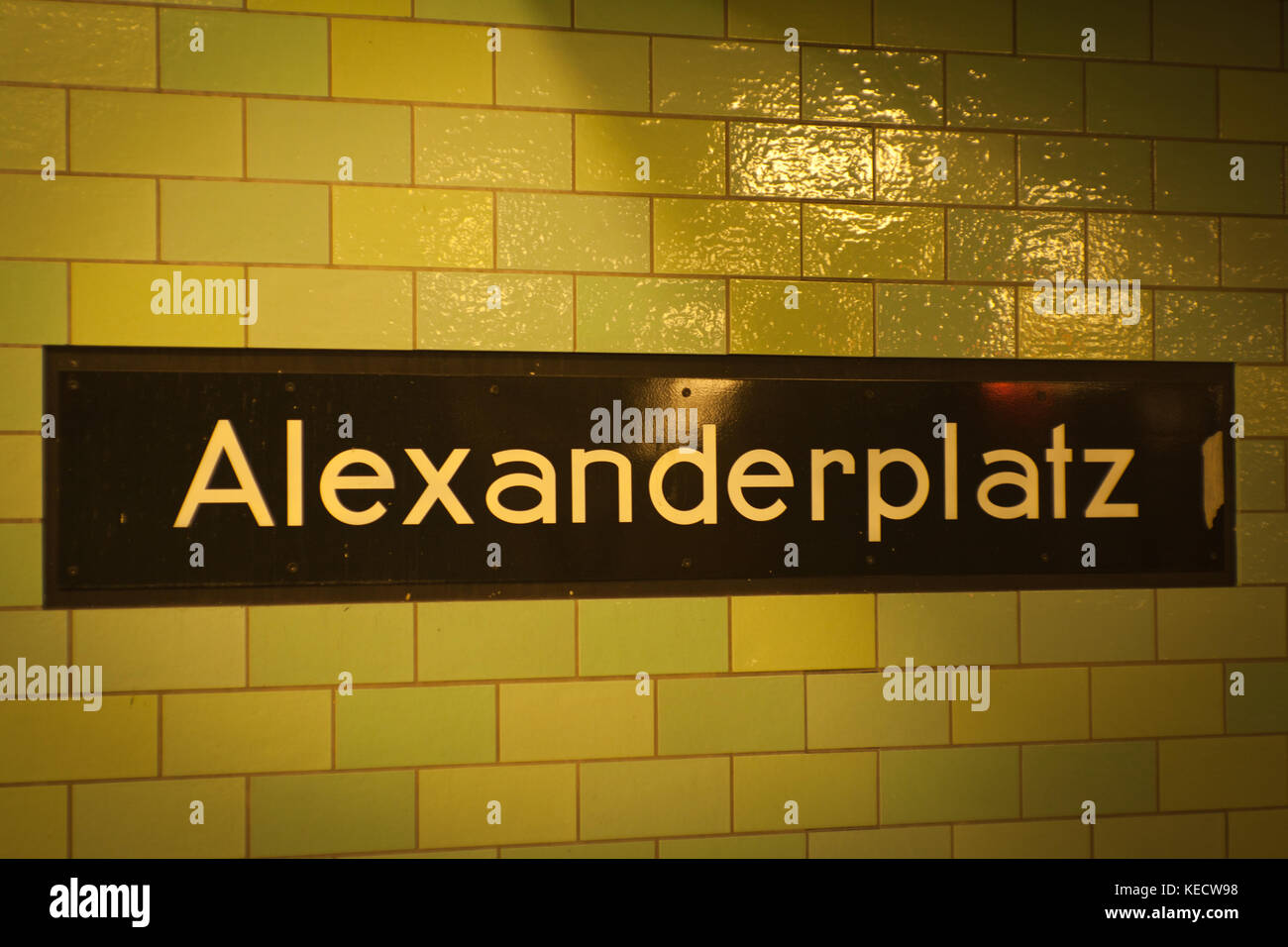 alexanderplatz subway, metro, underground sign ubahn Stock Photo