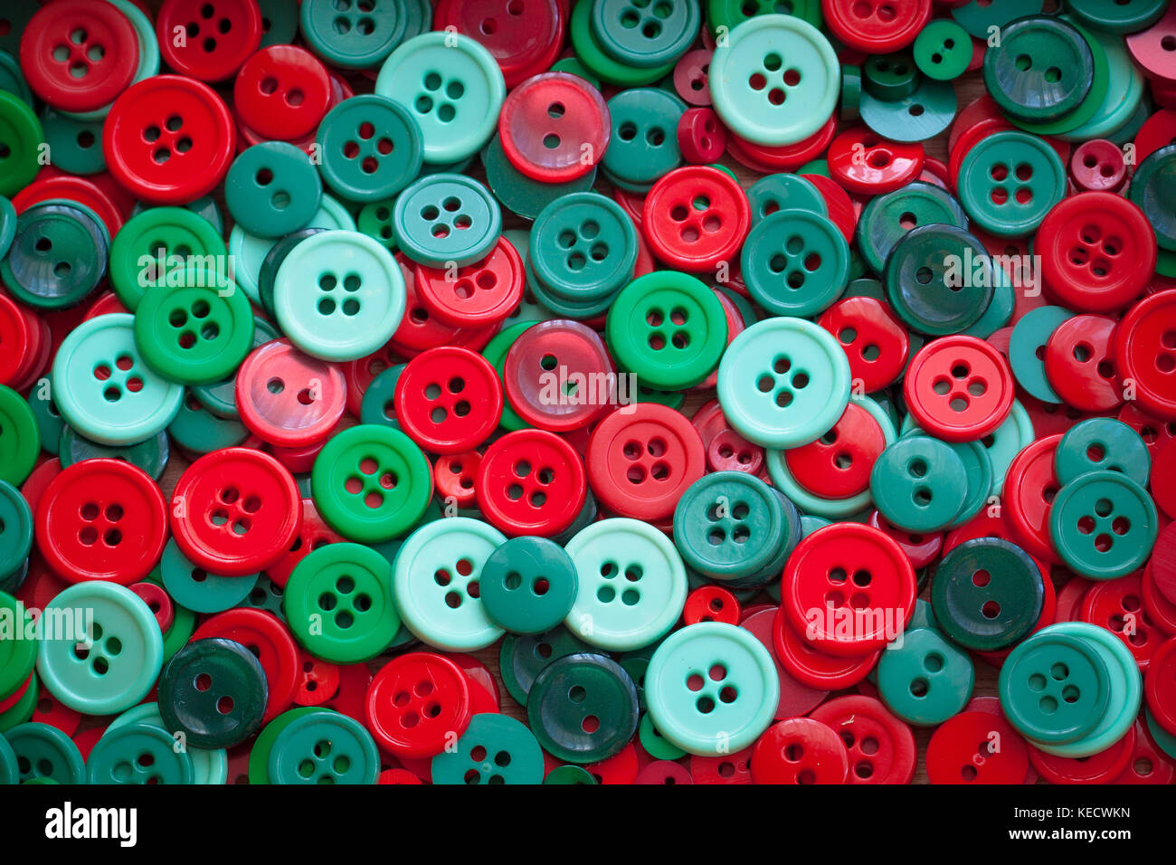 Red and green buttons, winter colours. Bright background Stock Photo ...