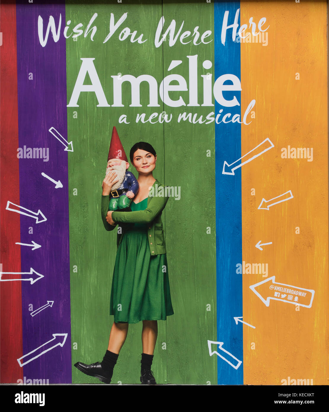 Amelie Broadway theater marquee NYC Stock Photo
