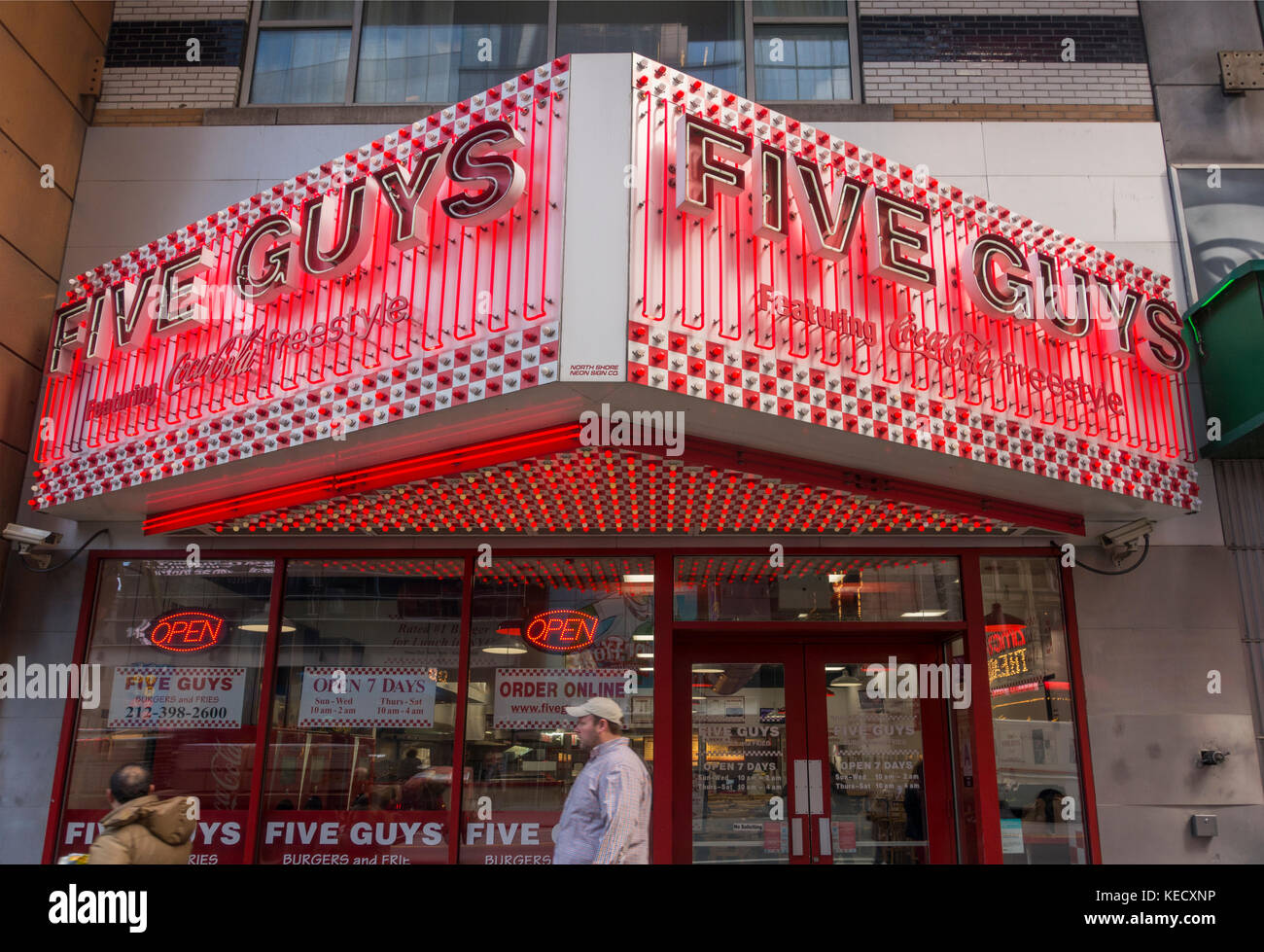 five guys times square nyc Stock Photo