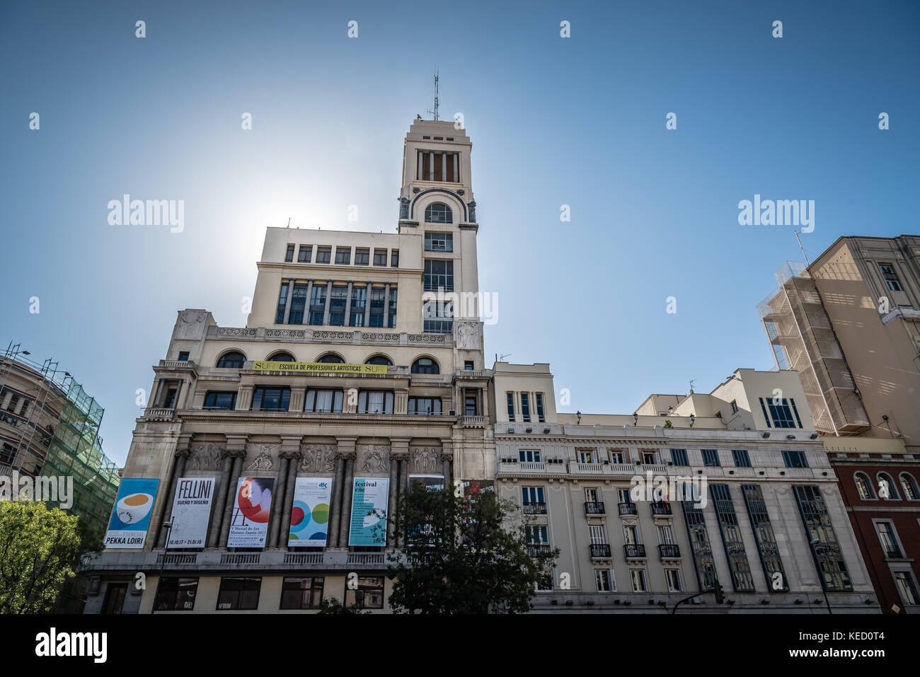 Madrid, Spain - October 14, 2017: The Circulo of Bellas Artes is a private cultural organization located in Madrid, it has played a major role of inte Stock Photo