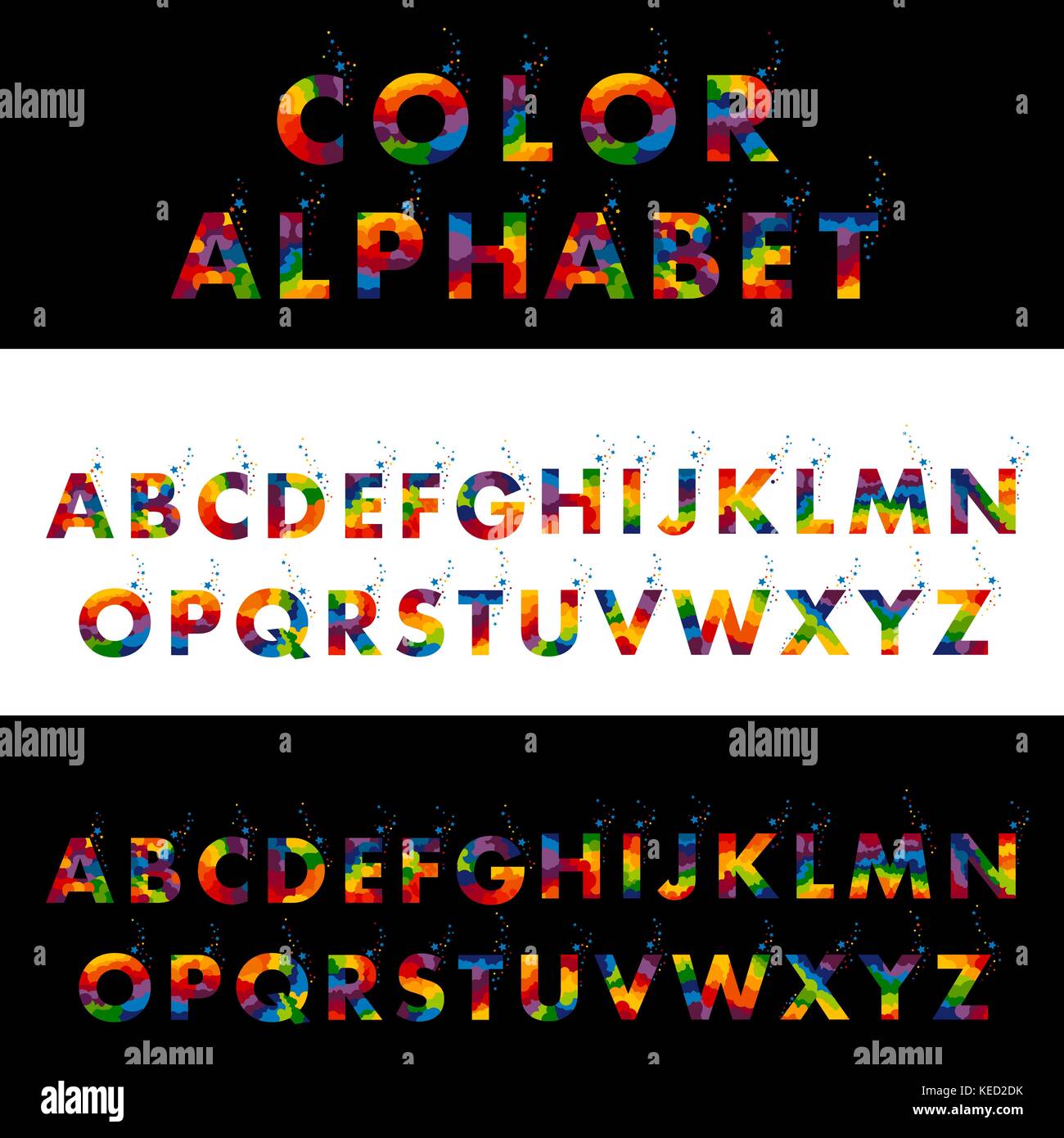 colored alphabet. Colored letters Vector Stock Vector Image & Art - Alamy