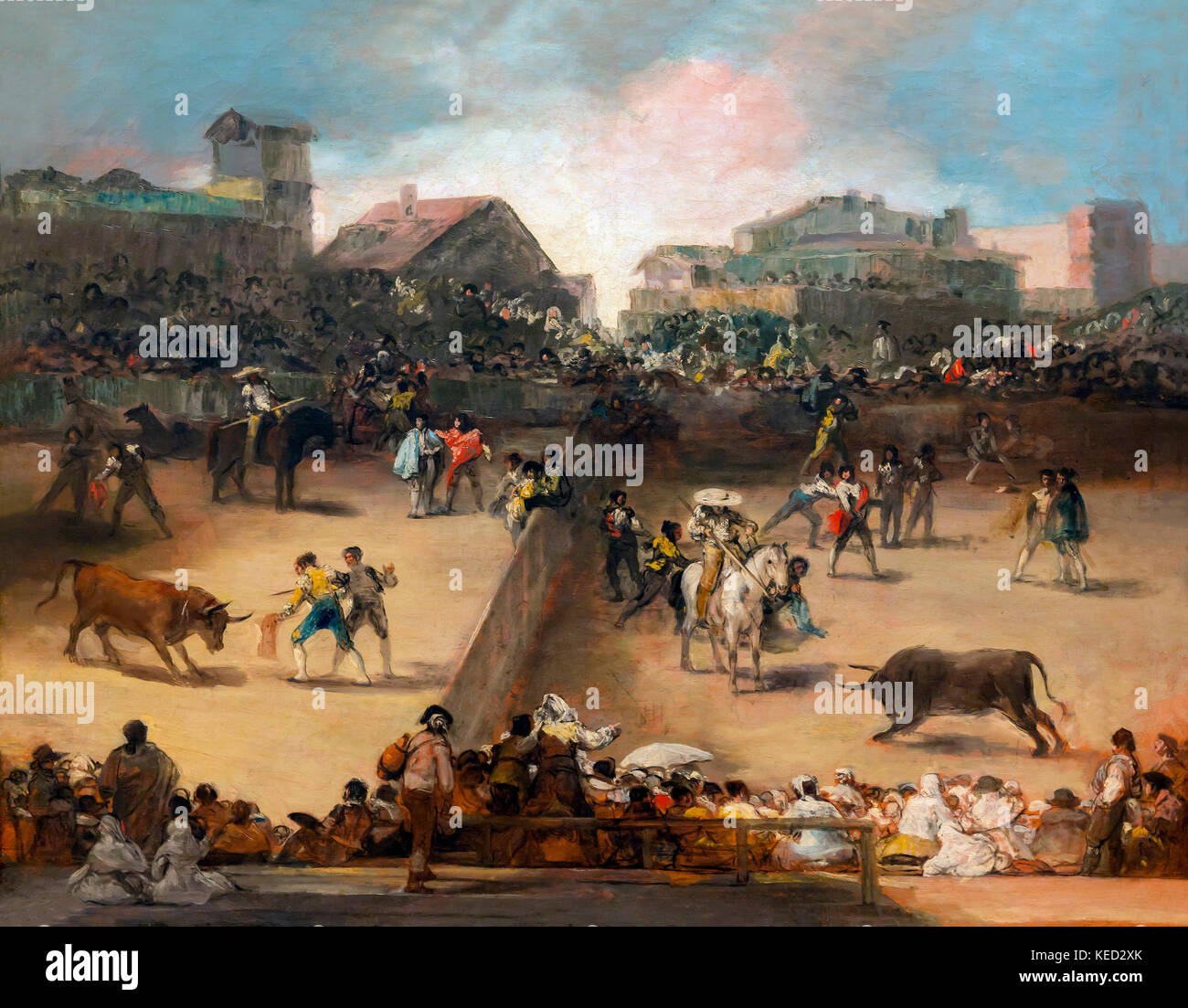 Bullfight in a Divided Ring, Francisco Goya, Metropolitan Museum of Art, Manhattan, New York City, USA, North America Stock Photo