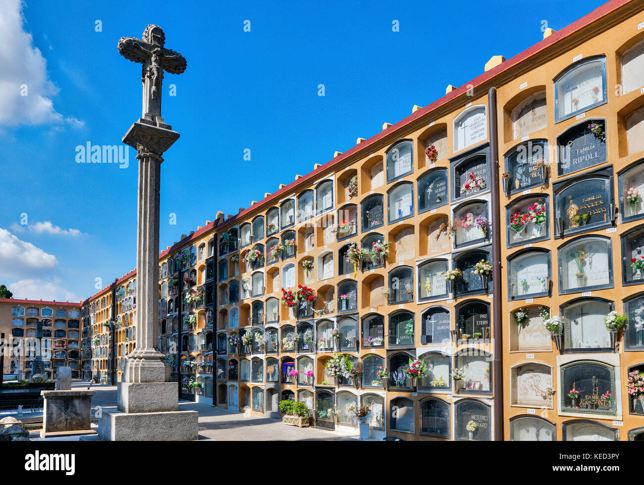 Cementeri Les Corts, Barcelona, Catalonia, Spain. Stock Photo