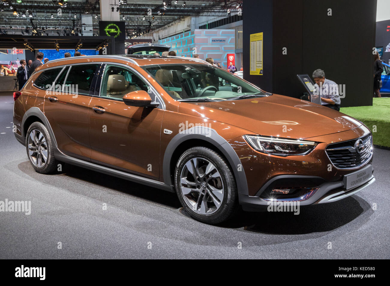 FRANKFURT, GERMANY - SEP 12, 2017: Opel Insignia Country Tourer car showcased at the Frankfurt IAA Motor Show 2017. Stock Photo