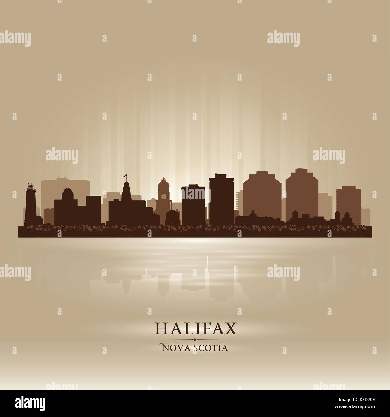 Halifax Canada skyline city silhouette. Vector illustration Stock ...