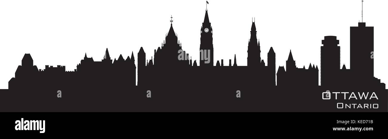 Ottawa skyline silhouette hi-res stock photography and images - Alamy
