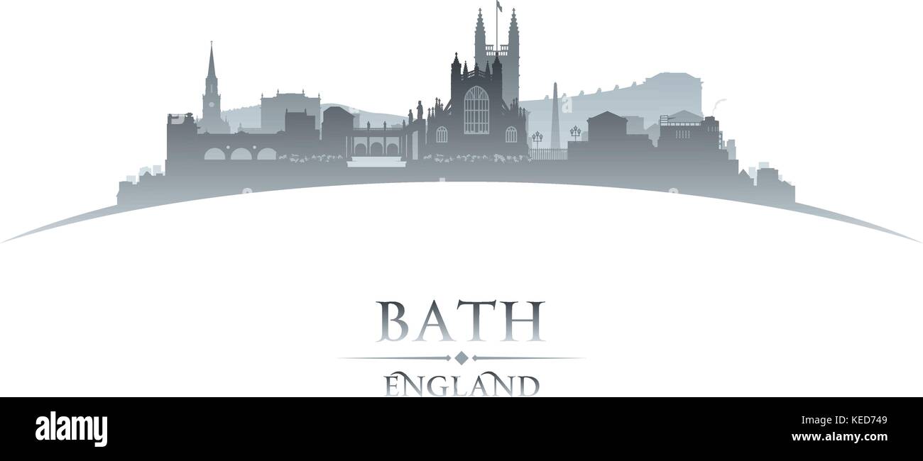 Bath England city skyline silhouette. Vector illustration Stock Vector ...