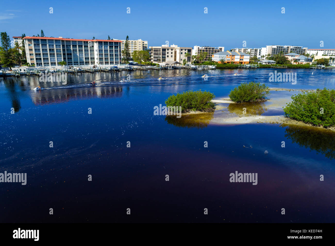Bonita Springs Florida,Big Hickory Pass,Estero Bay Aquatic Preserve,aerial overhead view