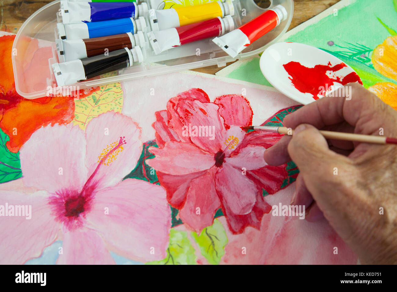 water color painting Stock Photo