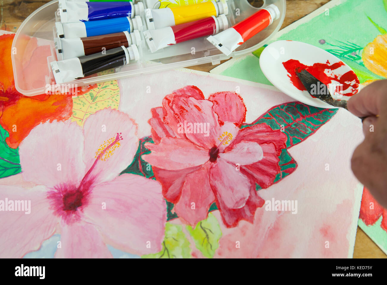 water color painting Stock Photo