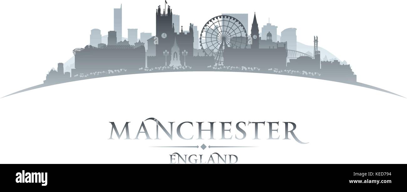 Manchester England city skyline silhouette. Vector illustration Stock Vector  Image & Art - Alamy