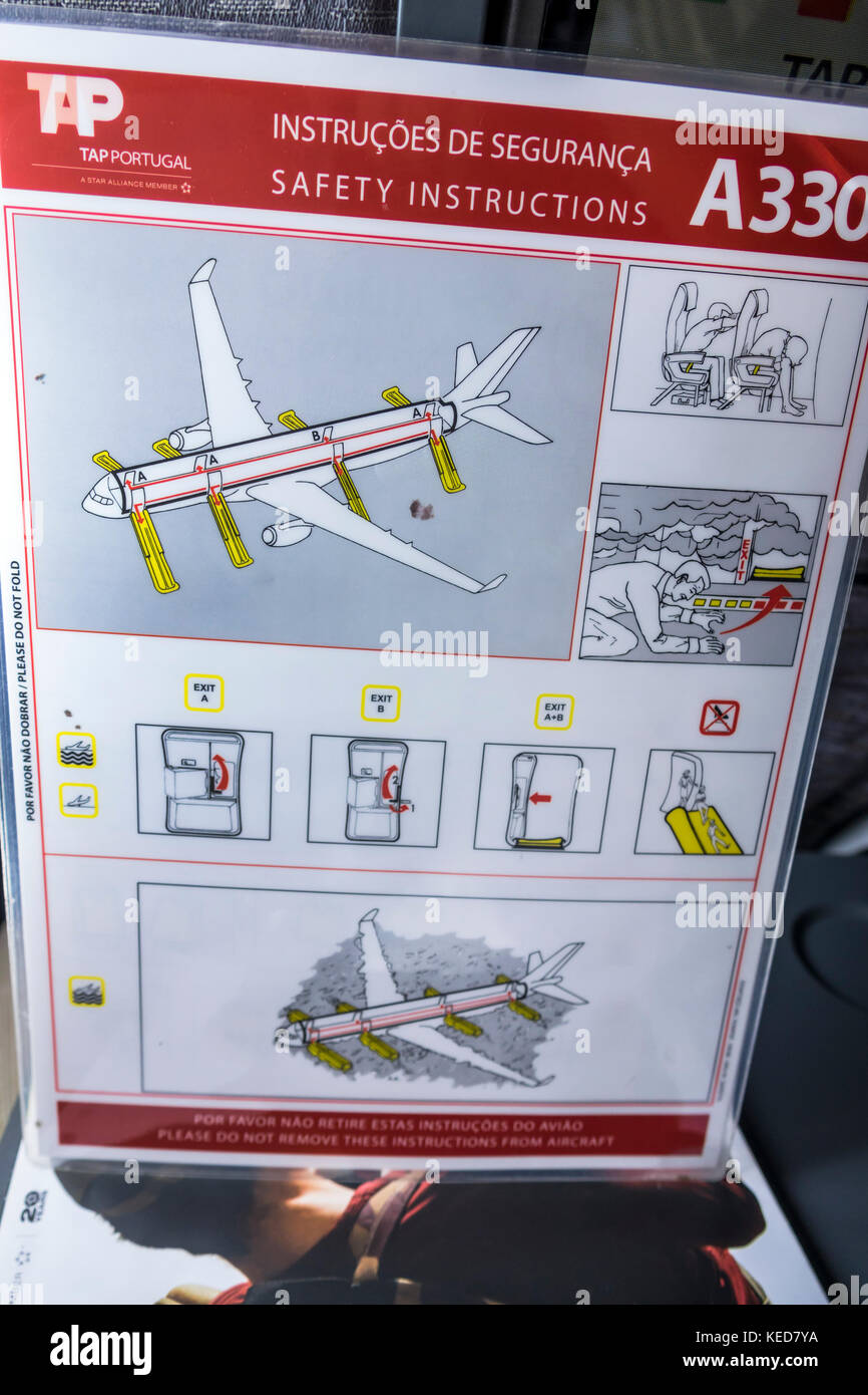 Monarch Airbus A320 Airline Safety Card 