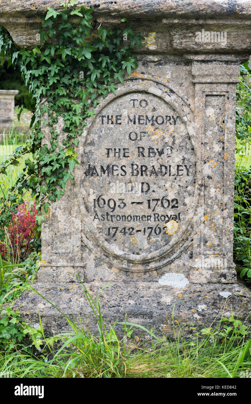 Grave of Rev James Bradley, Astronomer Royal, UK Stock Photo