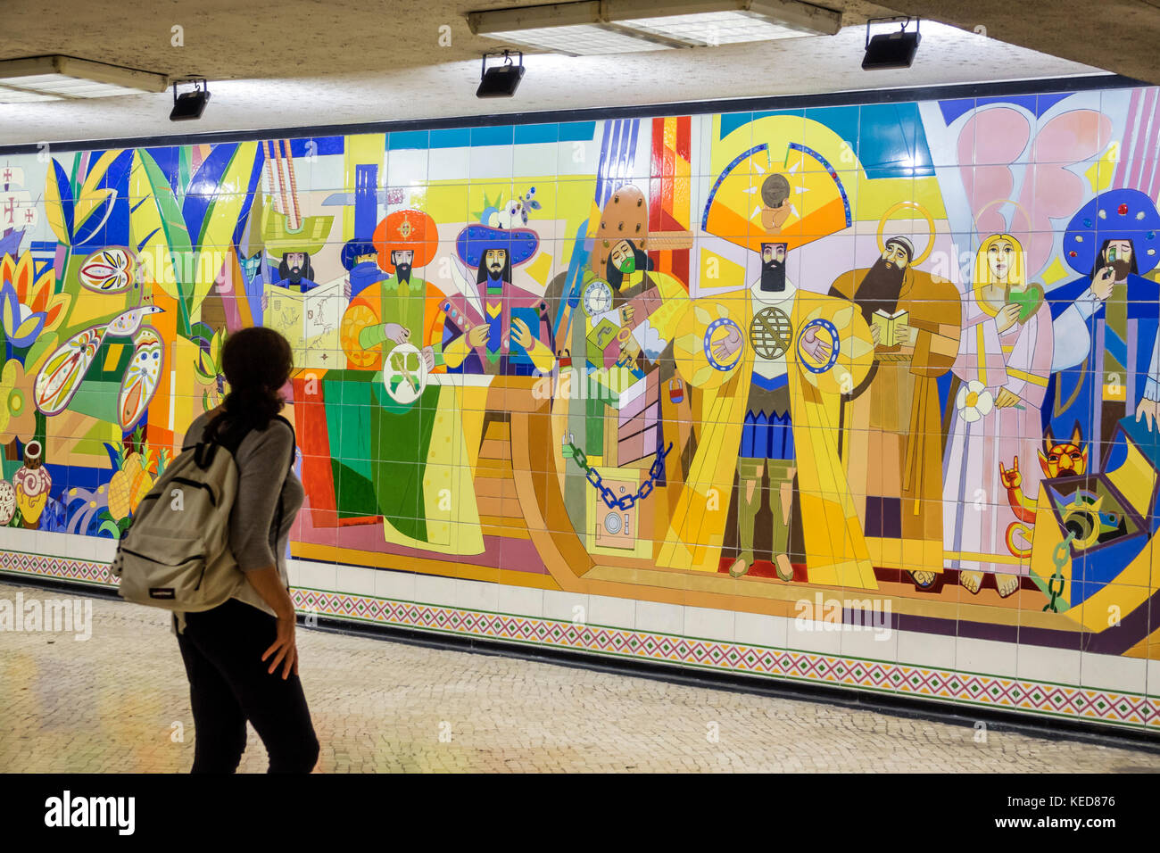 In the Lisbon subway, Lisbon, Portugal Stock Photo - Alamy