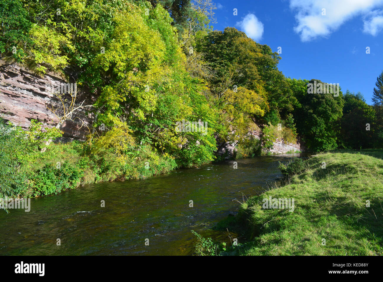 Kale Water, near Kelso, Scotland Stock Photo