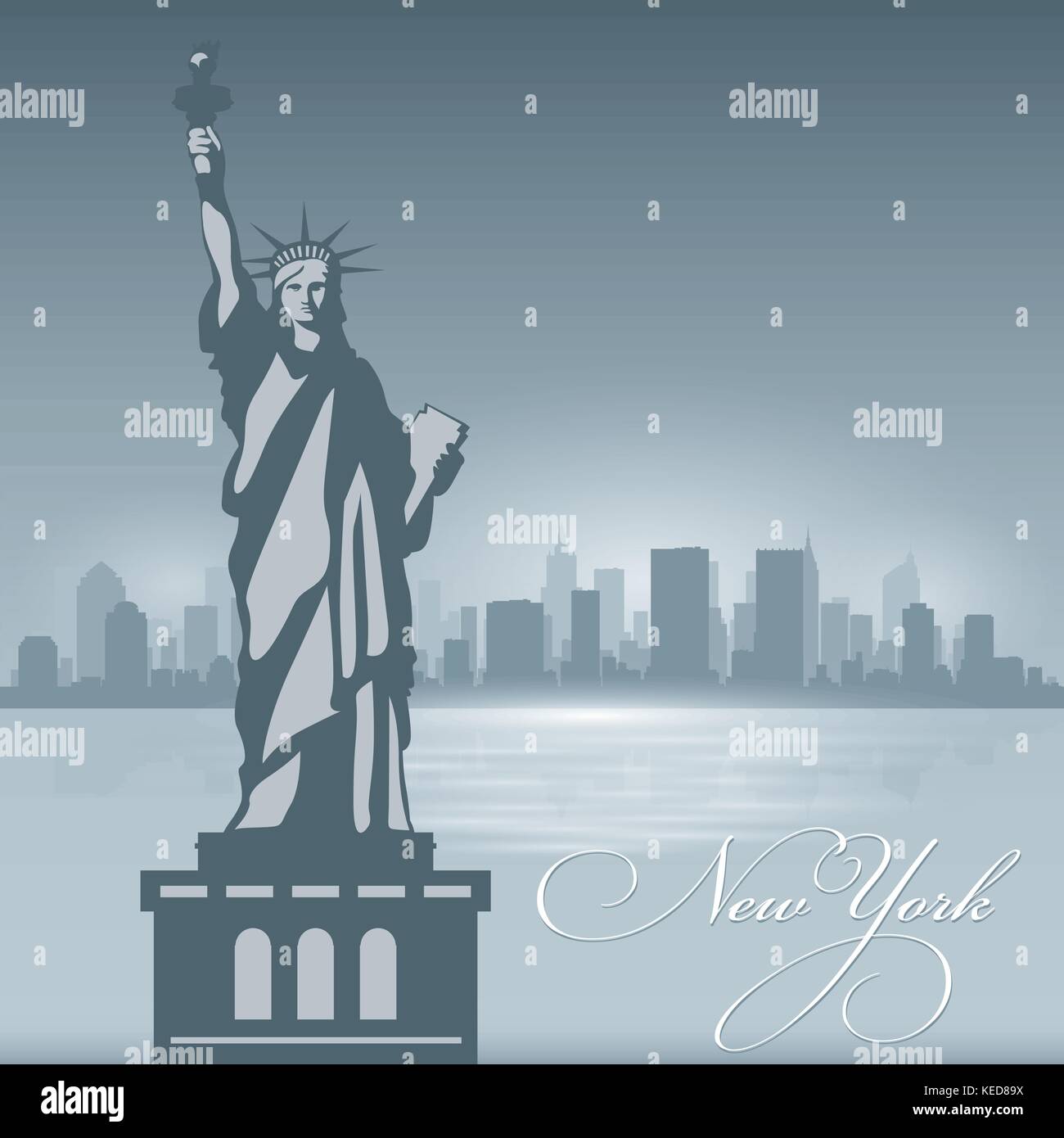 New York skyline city silhouette. Vector illustration Background Stock ...