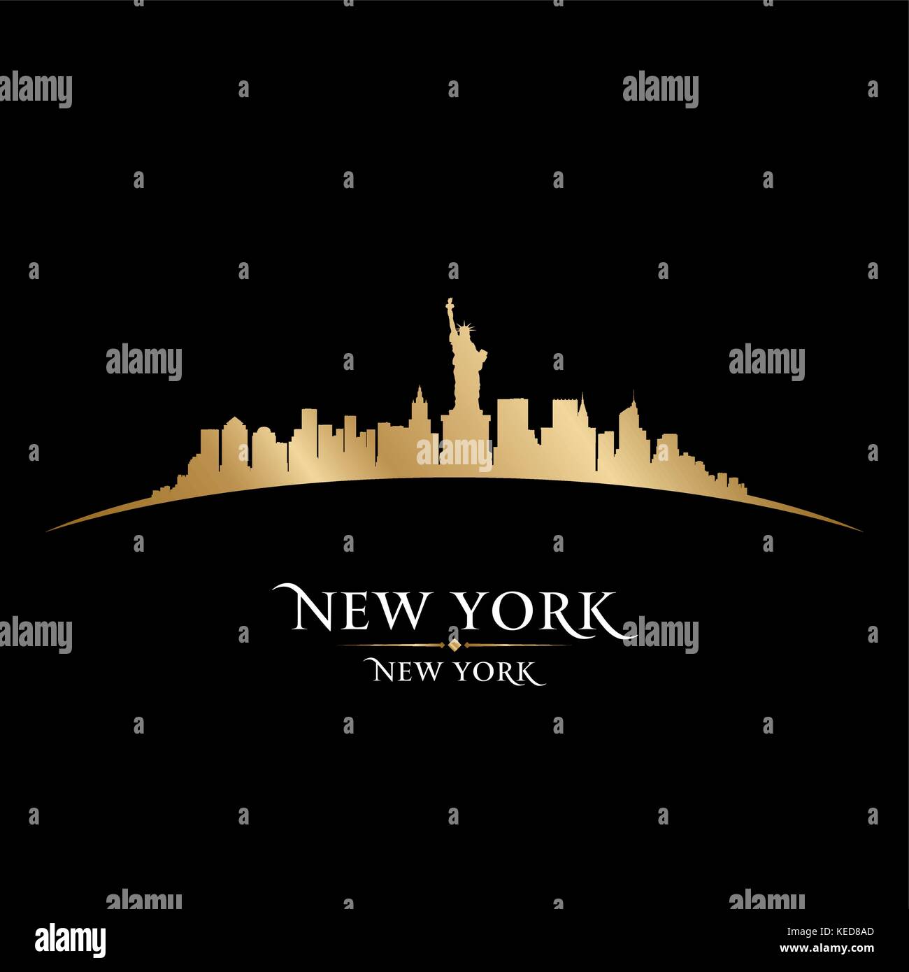 New york city skyline silhouette hi-res stock photography and images ...