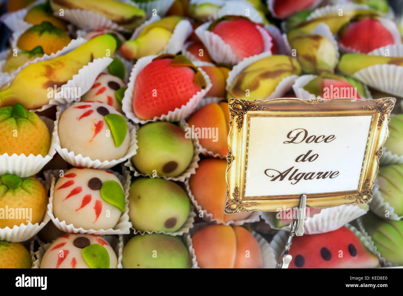 Lisbon Portugal Rossio Square Pedro Iv Square Cafe Gelo Bakery Cafe Algarvian Candies Doce Do Algarve Sweets Regional Recipe Marzipan Cookies Hispanic Stock Photo Alamy
